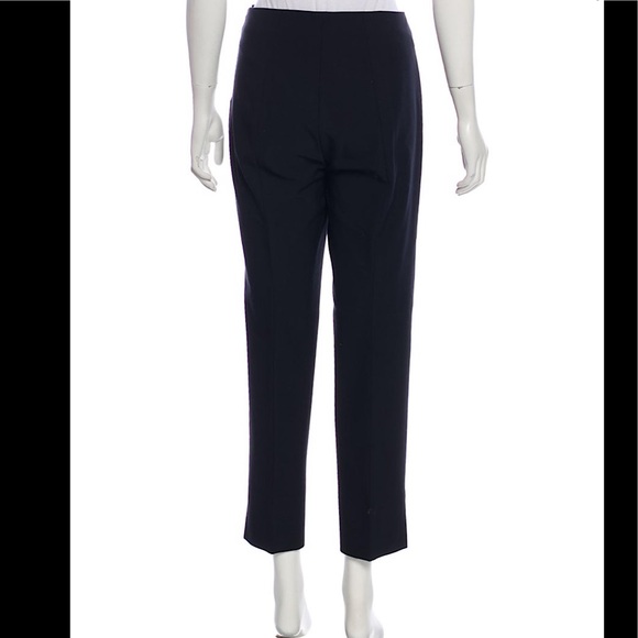 Prada Navy High Rise Straight Leg Trouser Pants - Picture 2 of 16